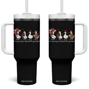 Silly Goose Christian Valentine Gospel Tumbler With Handle On My Way To Spread The Goosepel TS14 One Size: 40 oz Black Print Your Wear