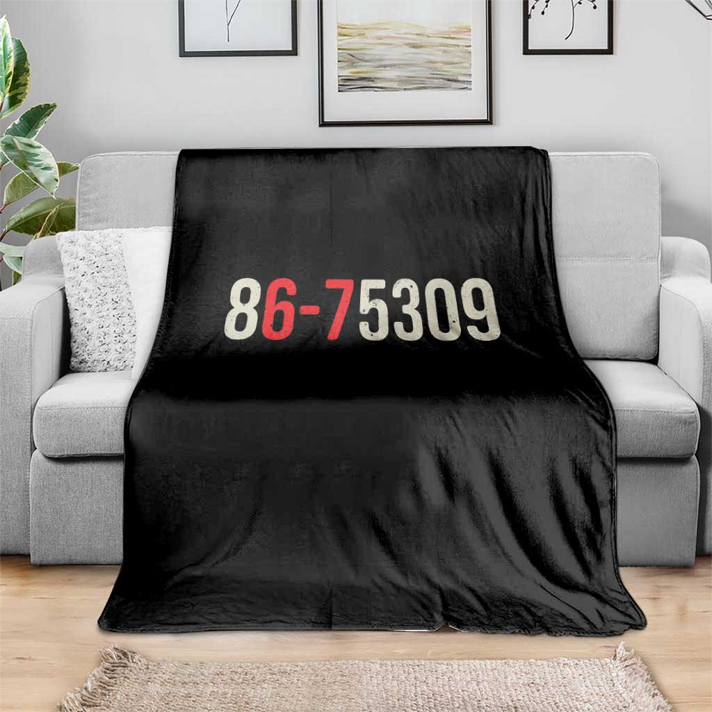 67 Six Seven Meme Throw Blanket Vintage 80s Music 8675309 Jenny TS14 Print Your Wear