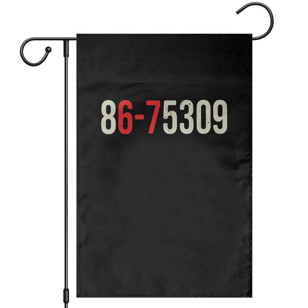 67 Six Seven Meme Garden Flag Vintage 80s Music 8675309 Jenny TS14 Black Print Your Wear