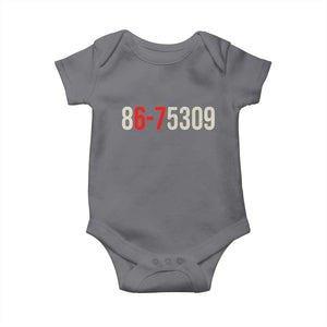67 Six Seven Meme Baby Onesie Vintage 80s Music 8675309 Jenny TS14 Charcoal Print Your Wear