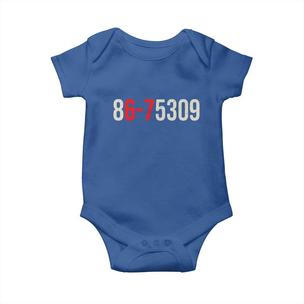 67 Six Seven Meme Baby Onesie Vintage 80s Music 8675309 Jenny TS14 Royal Blue Print Your Wear