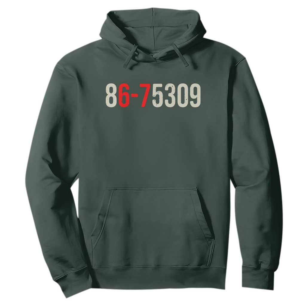 67 Six Seven Meme Hoodie Vintage 80s Music 8675309 Jenny TS14 Dark Forest Green Print Your Wear
