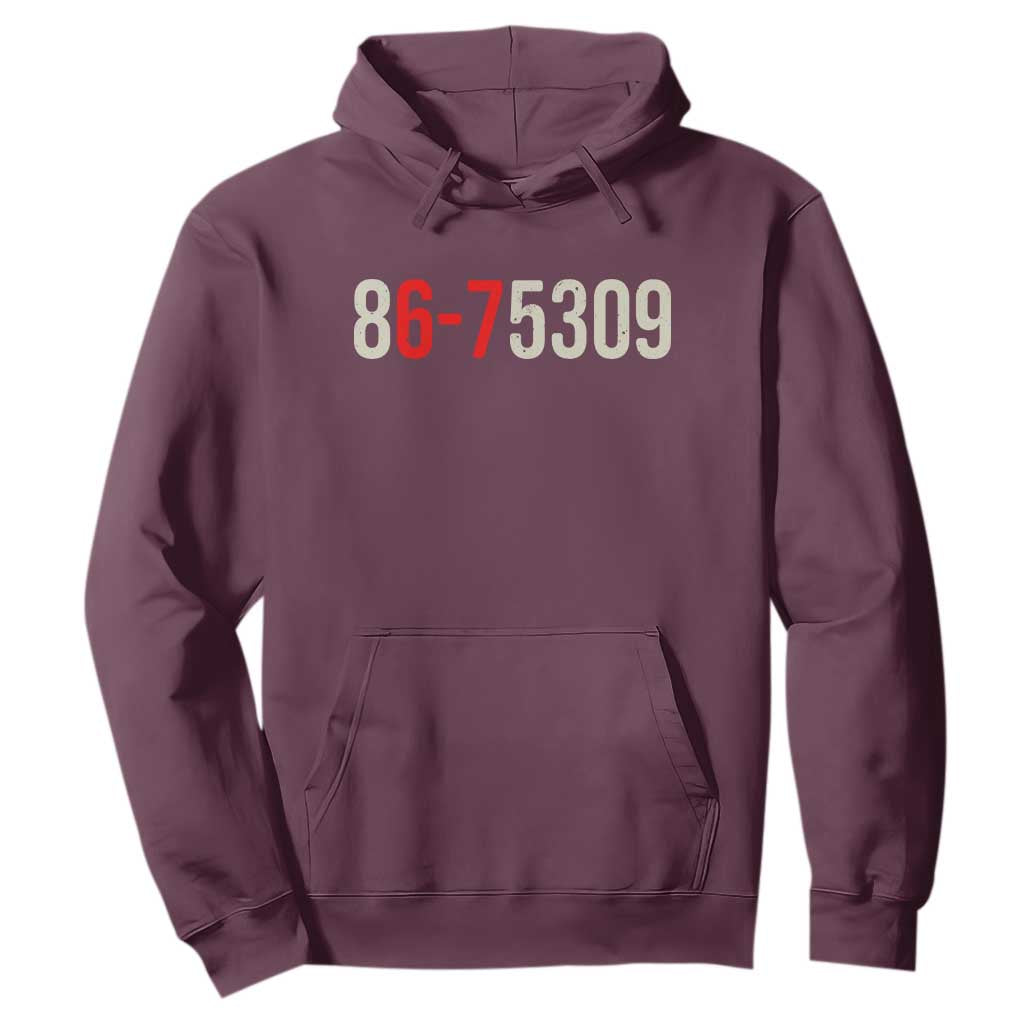 67 Six Seven Meme Hoodie Vintage 80s Music 8675309 Jenny TS14 Maroon Print Your Wear
