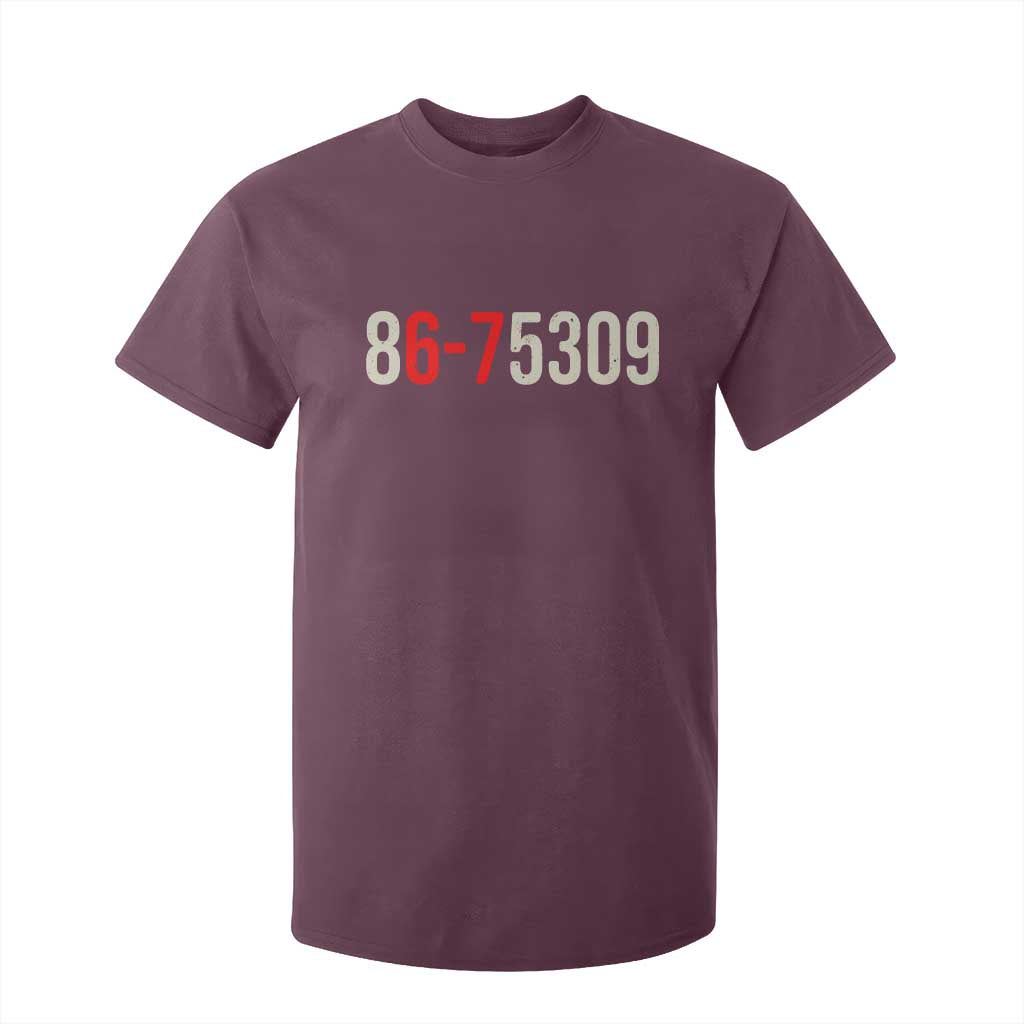 67 Six Seven Meme T Shirt For Kid Vintage 80s Music 8675309 Jenny TS14 Maroon Print Your Wear