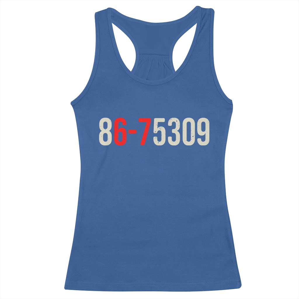 67 Six Seven Meme Racerback Tank Top Vintage 80s Music 8675309 Jenny TS14 Royal Blue Print Your Wear