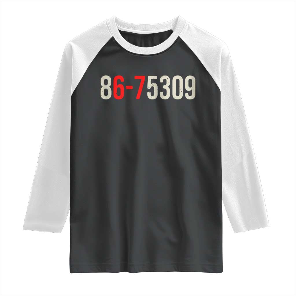 67 Six Seven Meme Raglan Shirt Vintage 80s Music 8675309 Jenny TS14 Black White Print Your Wear