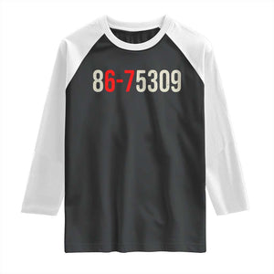 67 Six Seven Meme Raglan Shirt Vintage 80s Music 8675309 Jenny TS14 Black White Print Your Wear