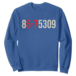 67 Six Seven Meme Sweatshirt Vintage 80s Music 8675309 Jenny TS14 Royal Blue Print Your Wear