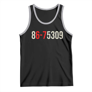 67 Six Seven Meme Tank Top Vintage 80s Music 8675309 Jenny TS14 Black Athletic Heather Print Your Wear