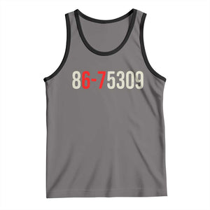 67 Six Seven Meme Tank Top Vintage 80s Music 8675309 Jenny TS14 Deep Heather Black Print Your Wear
