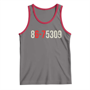 67 Six Seven Meme Tank Top Vintage 80s Music 8675309 Jenny TS14 Deep Heather Red Print Your Wear