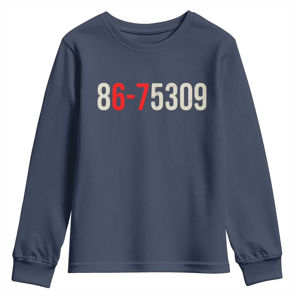 67 Six Seven Meme Youth Sweatshirt Vintage 80s Music 8675309 Jenny TS14 Navy Print Your Wear