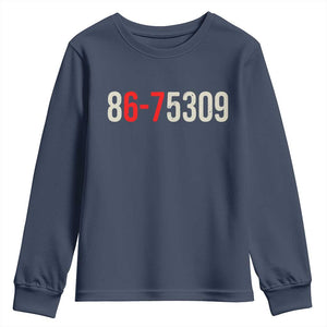 67 Six Seven Meme Youth Sweatshirt Vintage 80s Music 8675309 Jenny TS14 Navy Print Your Wear