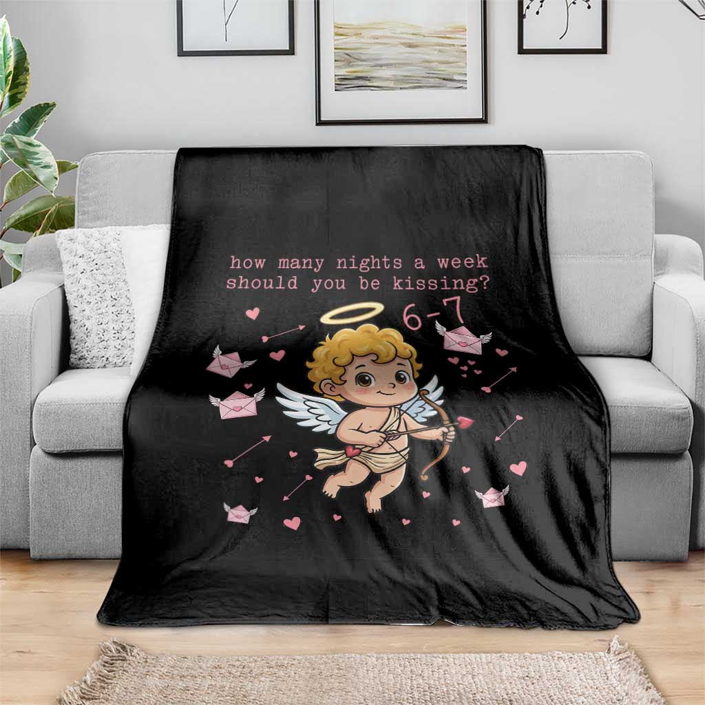 67 Valentine Meme Throw Blanket Funny Six Seven Cupid Saying TS14 Print Your Wear