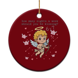 67 Valentine Meme Ceramic Ornament Funny Six Seven Cupid Saying TS14 1pc Red Print Your Wear