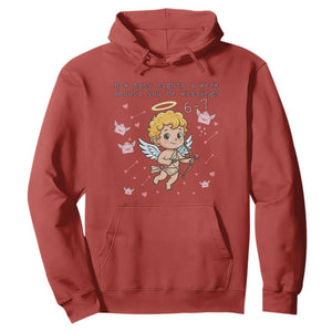 67 Valentine Meme Hoodie Funny Six Seven Cupid Saying TS14 Red Print Your Wear