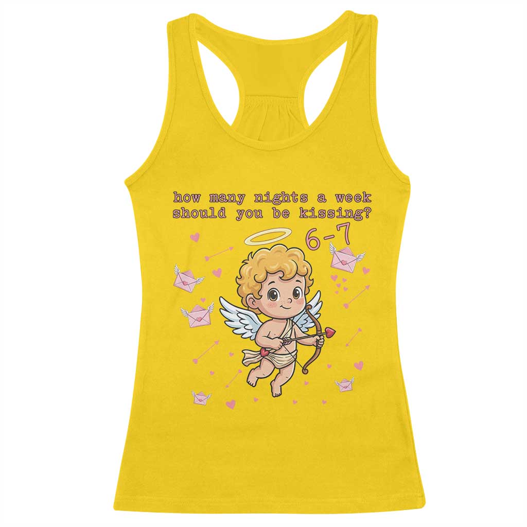 67 Valentine Meme Racerback Tank Top Funny Six Seven Cupid Saying TS14 Daisy Print Your Wear