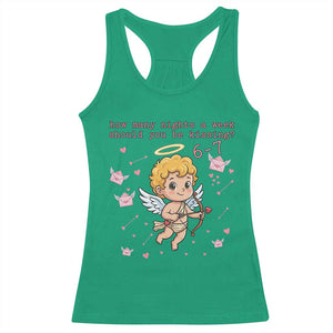 67 Valentine Meme Racerback Tank Top Funny Six Seven Cupid Saying TS14 Irish Green Print Your Wear
