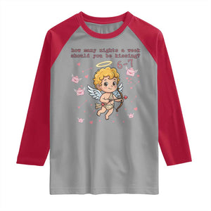 67 Valentine Meme Raglan Shirt Funny Six Seven Cupid Saying TS14 Sport Gray Red Print Your Wear