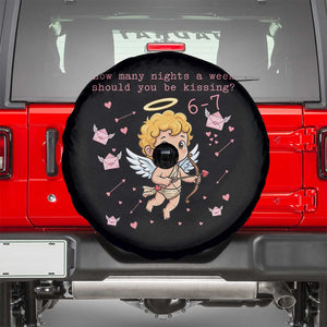 67 Valentine Meme Spare Tire Cover Funny Six Seven Cupid Saying TS14 Black Print Your Wear