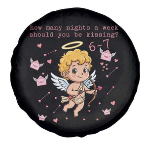 67 Valentine Meme Spare Tire Cover Funny Six Seven Cupid Saying TS14 Print Your Wear