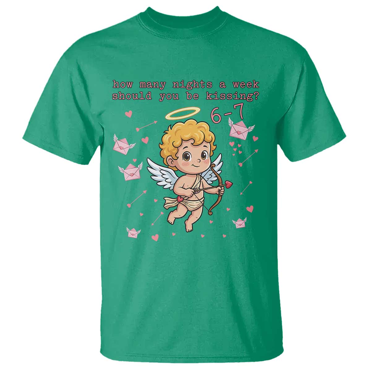 67 Valentine Meme T Shirt Funny Six Seven Cupid Saying TS14 Irish Green Print Your Wear