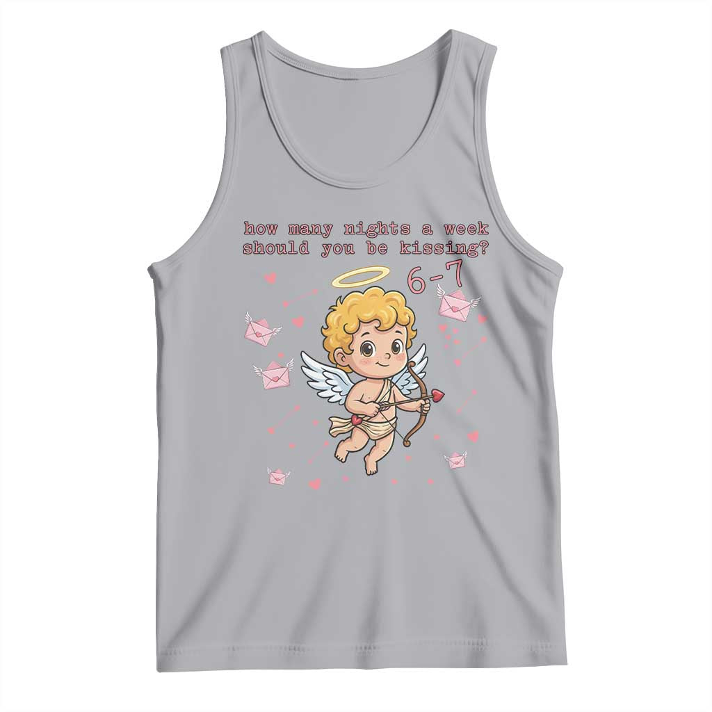 67 Valentine Meme Tank Top Funny Six Seven Cupid Saying TS14 Athletic Heather Print Your Wear