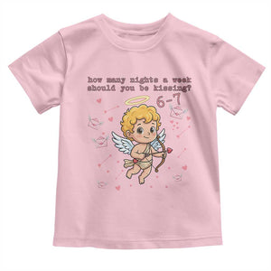 67 Valentine Meme Toddler T Shirt Funny Six Seven Cupid Saying TS14 Light Pink Print Your Wear