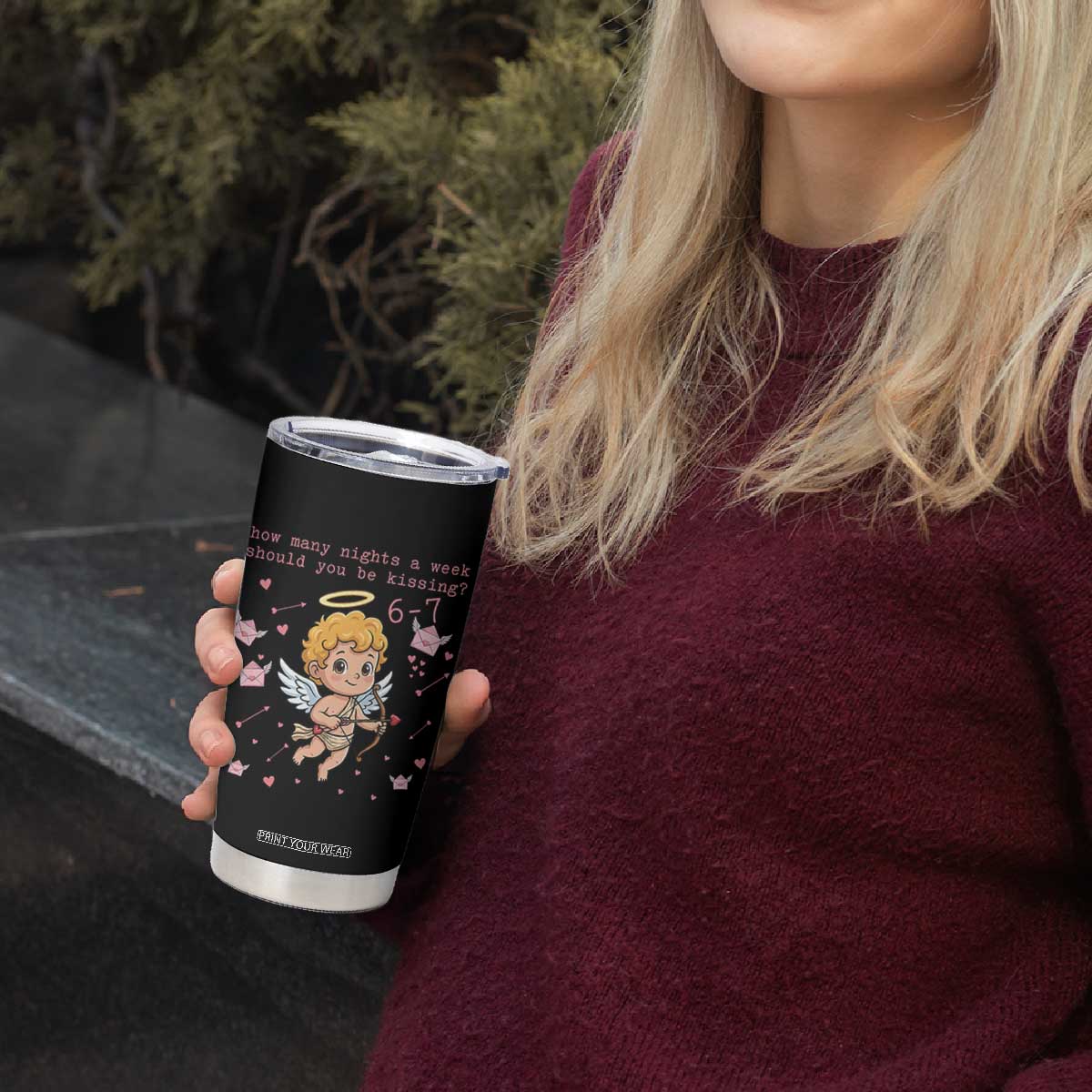 67 Valentine Meme Tumbler Cup Funny Six Seven Cupid Saying TS14 Print Your Wear