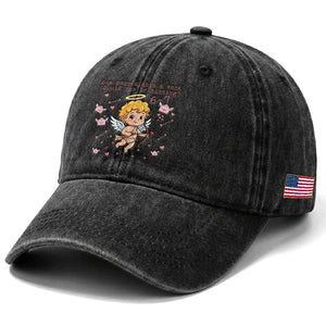 67 Valentine Meme Washed Cotton Baseball Cap Funny Six Seven Cupid Saying TS14 Print Your Wear