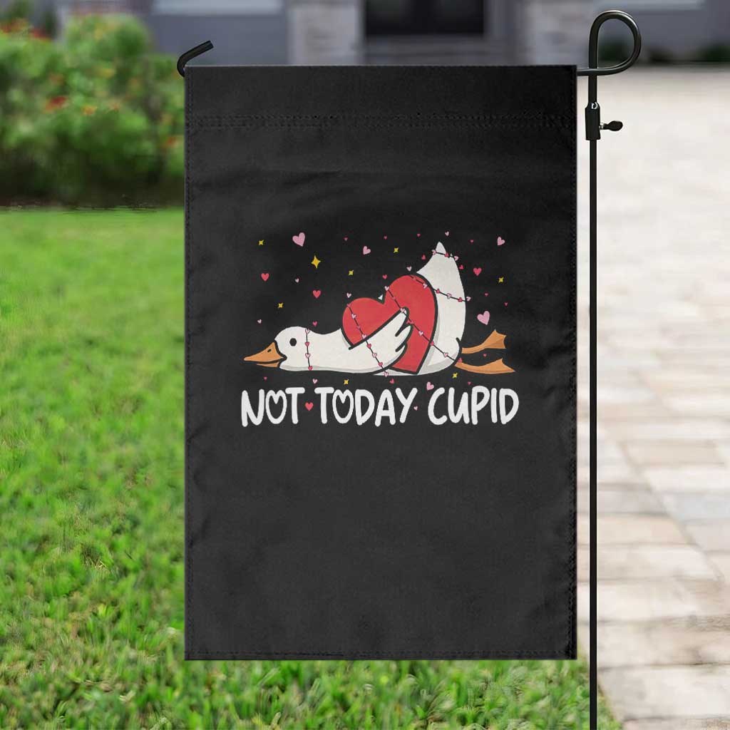 Silly Goose Valentine Garden Flag Not Today Cupid TS14 Print Your Wear
