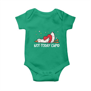 Silly Goose Valentine Baby Onesie Not Today Cupid TS14 Irish Green Print Your Wear