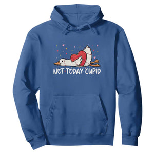 Silly Goose Valentine Hoodie Not Today Cupid TS14 Royal Blue Print Your Wear