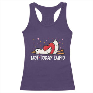 Silly Goose Valentine Racerback Tank Top Not Today Cupid TS14 Purple Print Your Wear