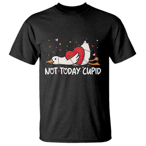 Silly Goose Valentine T Shirt Not Today Cupid TS14 Black Print Your Wear