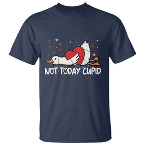 Silly Goose Valentine T Shirt Not Today Cupid TS14 Navy Print Your Wear