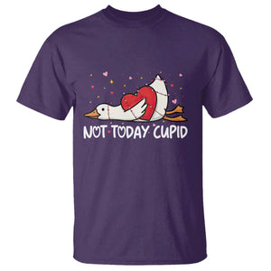 Silly Goose Valentine T Shirt Not Today Cupid TS14 Purple Print Your Wear