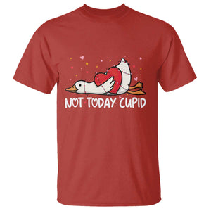 Silly Goose Valentine T Shirt Not Today Cupid TS14 Red Print Your Wear