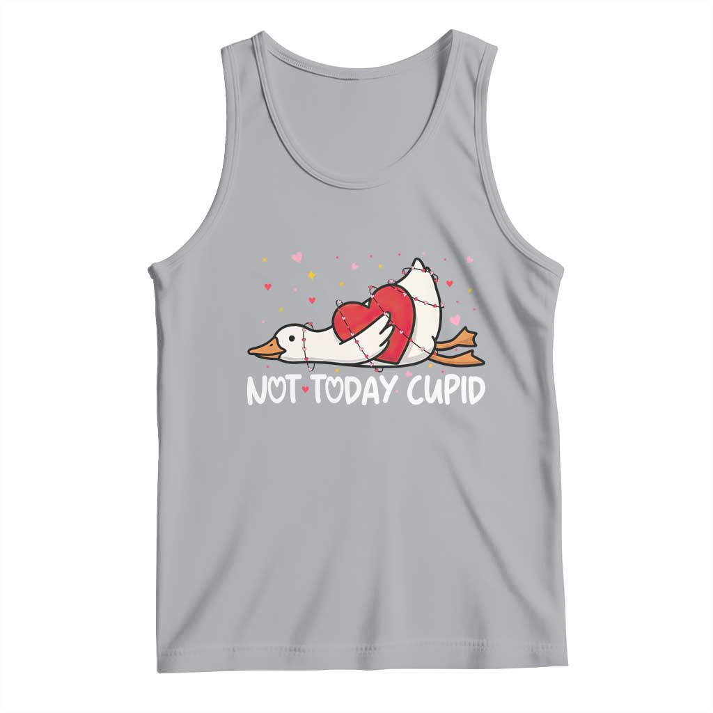 Silly Goose Valentine Tank Top Not Today Cupid TS14 Athletic Heather Print Your Wear