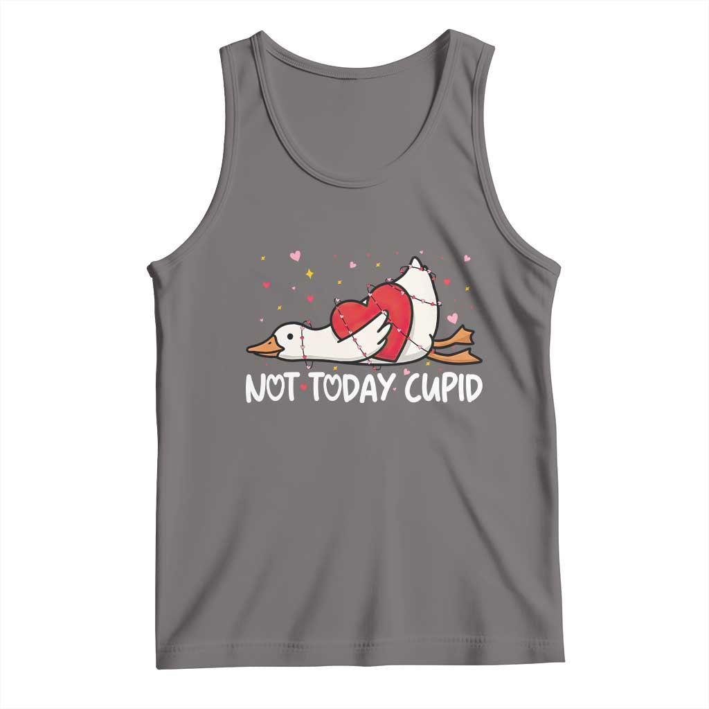 Silly Goose Valentine Tank Top Not Today Cupid TS14 Deep Heather Print Your Wear