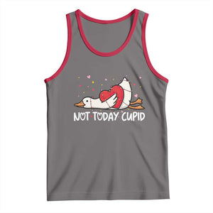 Silly Goose Valentine Tank Top Not Today Cupid TS14 Deep Heather Red Print Your Wear