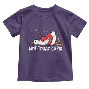 Silly Goose Valentine Toddler T Shirt Not Today Cupid TS14 Purple Print Your Wear