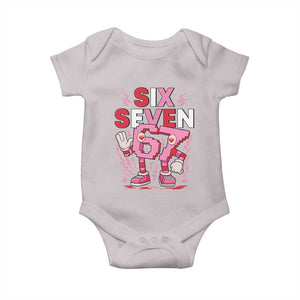 67 Valentines Baby Onesie Funny Six Seven Brainrot Meme TS14 Ice Gray Print Your Wear