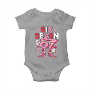 67 Valentines Baby Onesie Funny Six Seven Brainrot Meme TS14 Sport Gray Print Your Wear