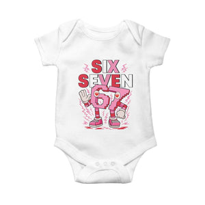 67 Valentines Baby Onesie Funny Six Seven Brainrot Meme TS14 White Print Your Wear