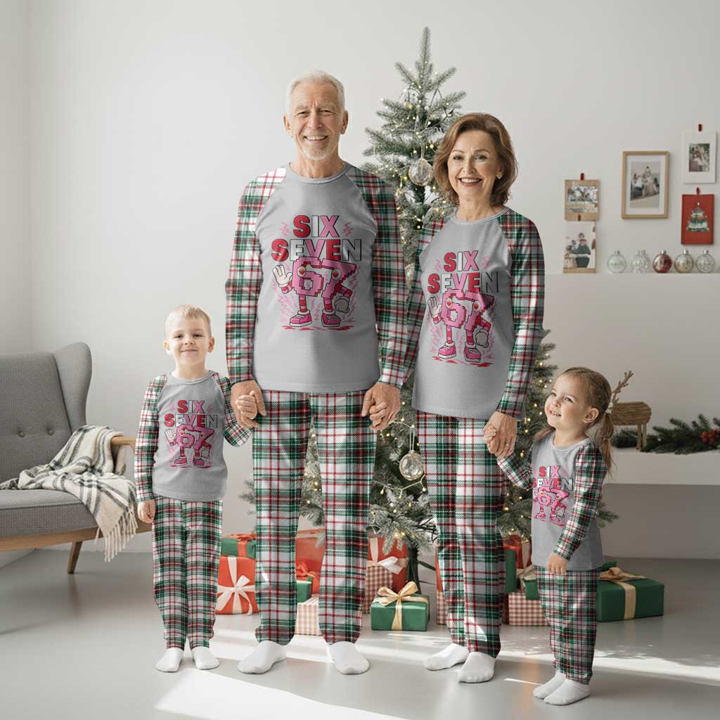 67 Valentines Plaid Pajama Set Funny Six Seven Brainrot Meme TS14 Christmas Plaid Print Your Wear