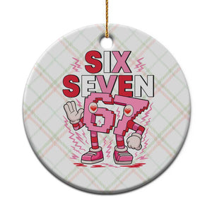 67 Valentines Ceramic Ornament Funny Six Seven Brainrot Meme TS14 1pc Christmas Plaid Print Your Wear