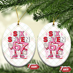 67 Valentines Ceramic Ornament Funny Six Seven Brainrot Meme TS14 Print Your Wear