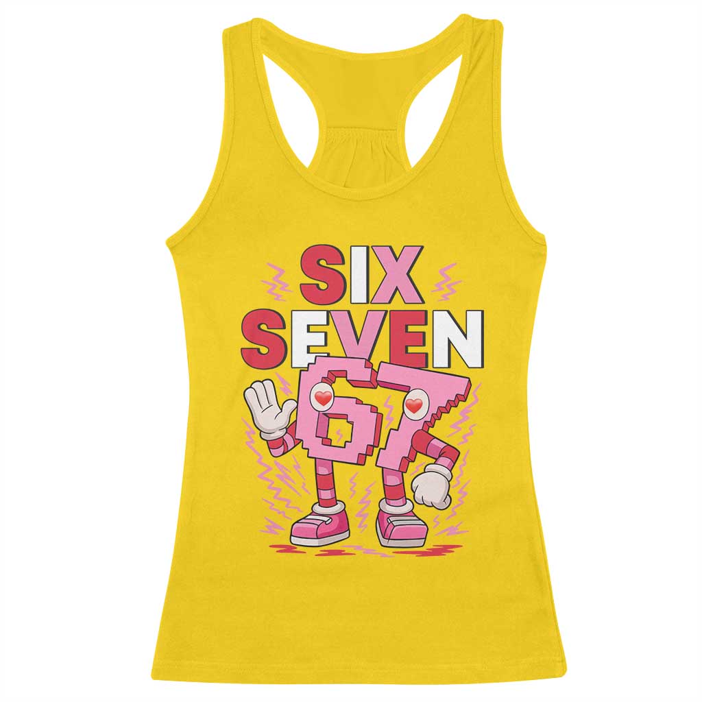 67 Valentines Racerback Tank Top Funny Six Seven Brainrot Meme TS14 Daisy Print Your Wear