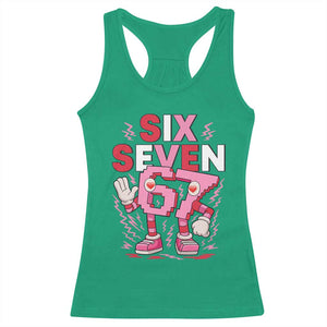 67 Valentines Racerback Tank Top Funny Six Seven Brainrot Meme TS14 Irish Green Print Your Wear